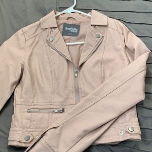 Pink Pleather Jacket size Medium